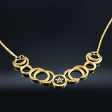 Statement Goddess Pentacle Necklace Gold
