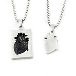 Anatomical Heart Matching Couples Necklaces