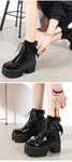 "Asbeel" Winged Platform Ankle Boots