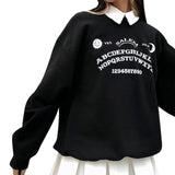 Collared Oversized Ouija Board Pull Over Sweater S
