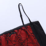 "Scarlet" Color-block Spider-web Camisole
